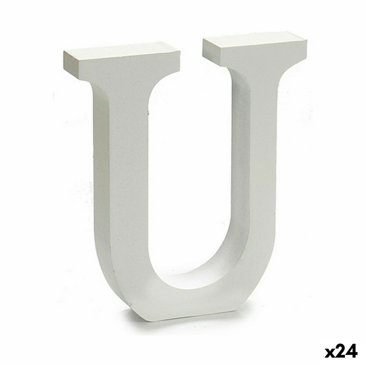 Letter Pincello U White 2 x 16 x 14,5 cm (24 Units) Letter Pincello U White 2 x 16 x 14,5 cm (24 Units)