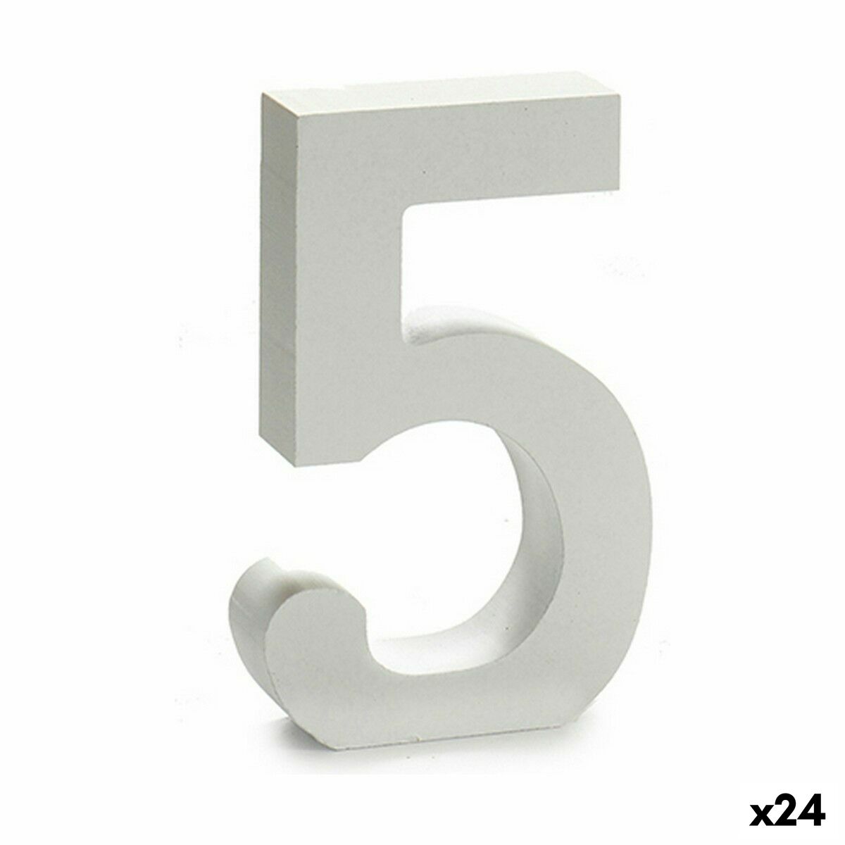 Number Pincello 5 White 2 x 16 x 14,5 cm (24 Units) Number Pincello 5 White 2 x 16 x 14,5 cm (24 Units)