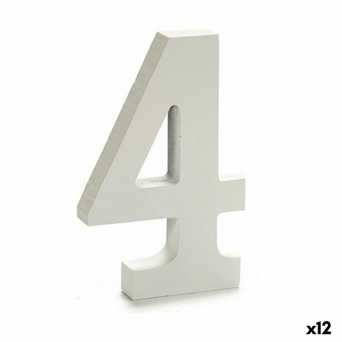 Number Pincello 4 White 1,8 x 21 x 17 cm (12 Units) Number Pincello 4 White 1,8 x 21 x 17 cm (12 Units)