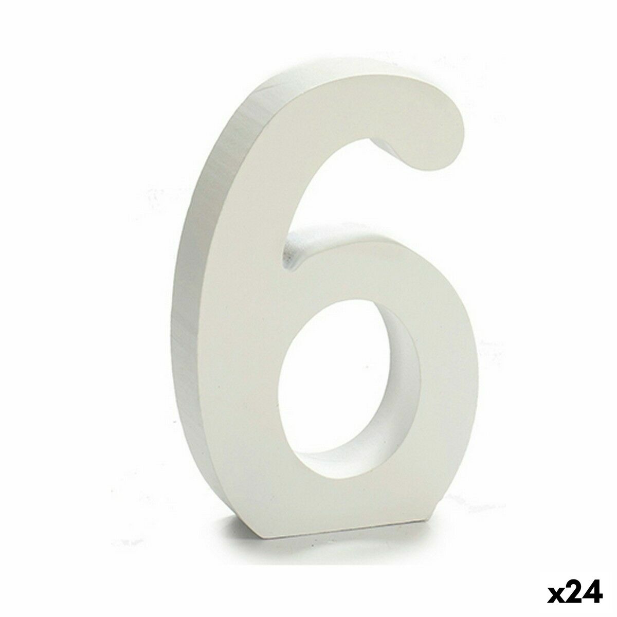 Number Pincello 6 White 2 x 16 x 14,5 cm (24 Units) Number Pincello 6 White 2 x 16 x 14,5 cm (24 Units)