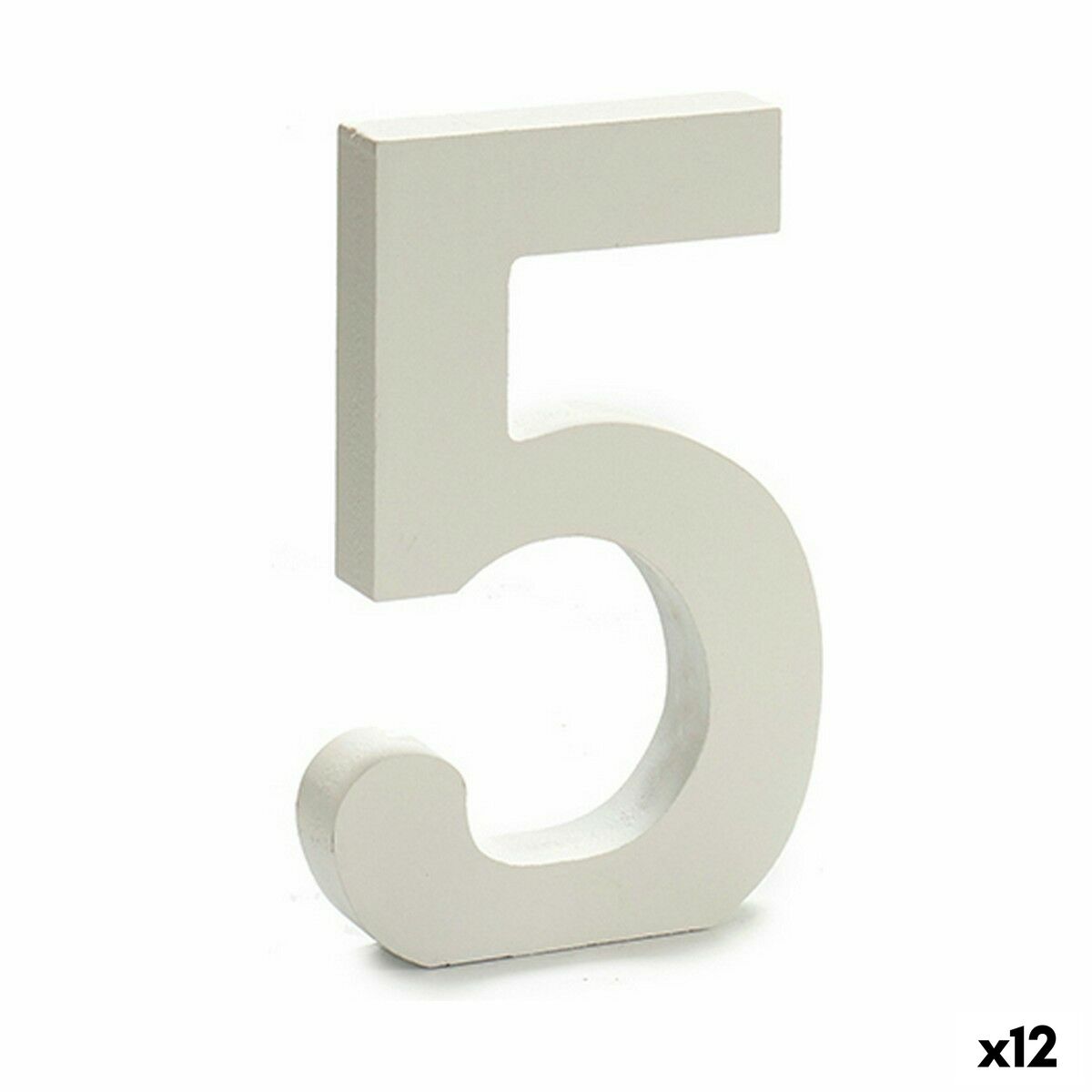 Number Pincello 5 White 1,8 x 21 x 17 cm (12 Units) Number Pincello 5 White 1,8 x 21 x 17 cm (12 Units)