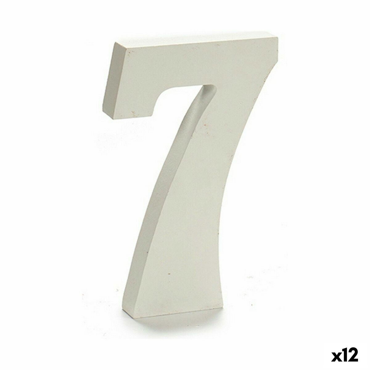 Number Pincello 7 White 1,8 x 21 x 17 cm (12 Units) Number Pincello 7 White 1,8 x 21 x 17 cm (12 Units)