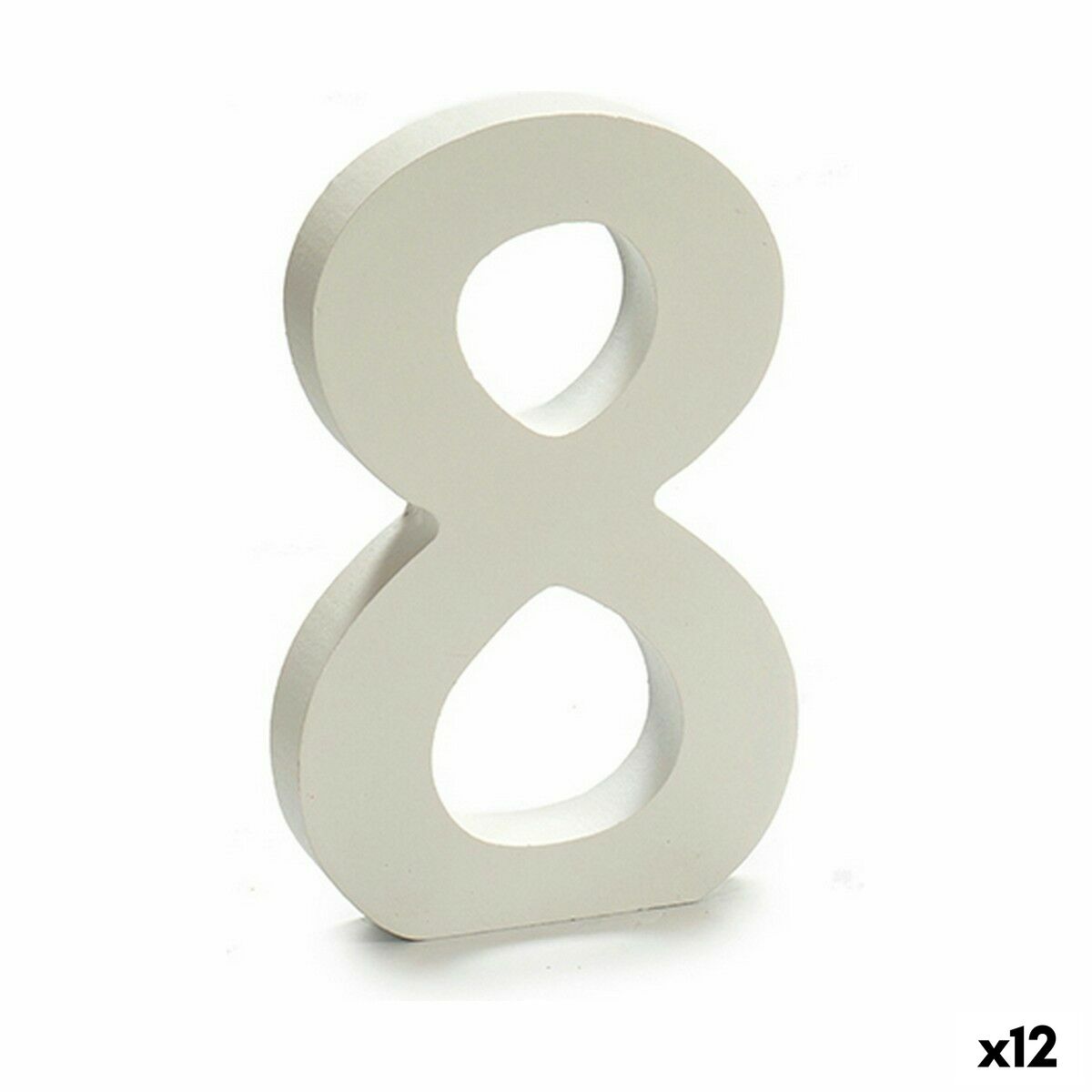 Number Pincello 8 White 1,8 x 21 x 17 cm (12 Units) Number Pincello 8 White 1,8 x 21 x 17 cm (12 Units)