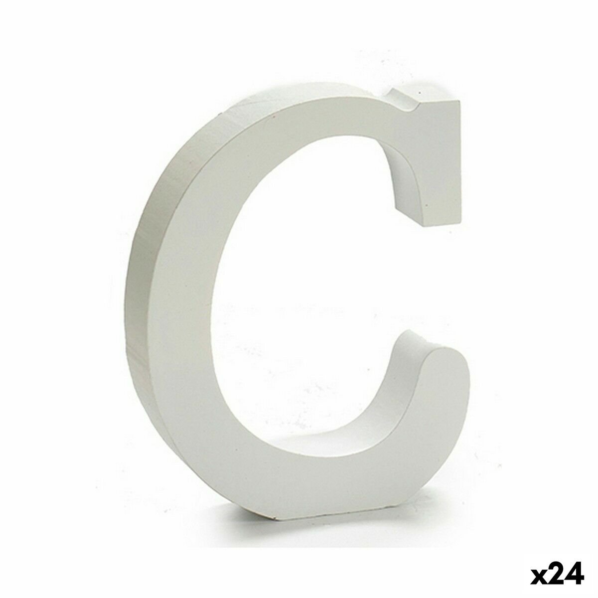 Letter Pincello C White Wood 2 x 11 cm (24 Units) Letter Pincello C White Wood 2 x 11 cm (24 Units)