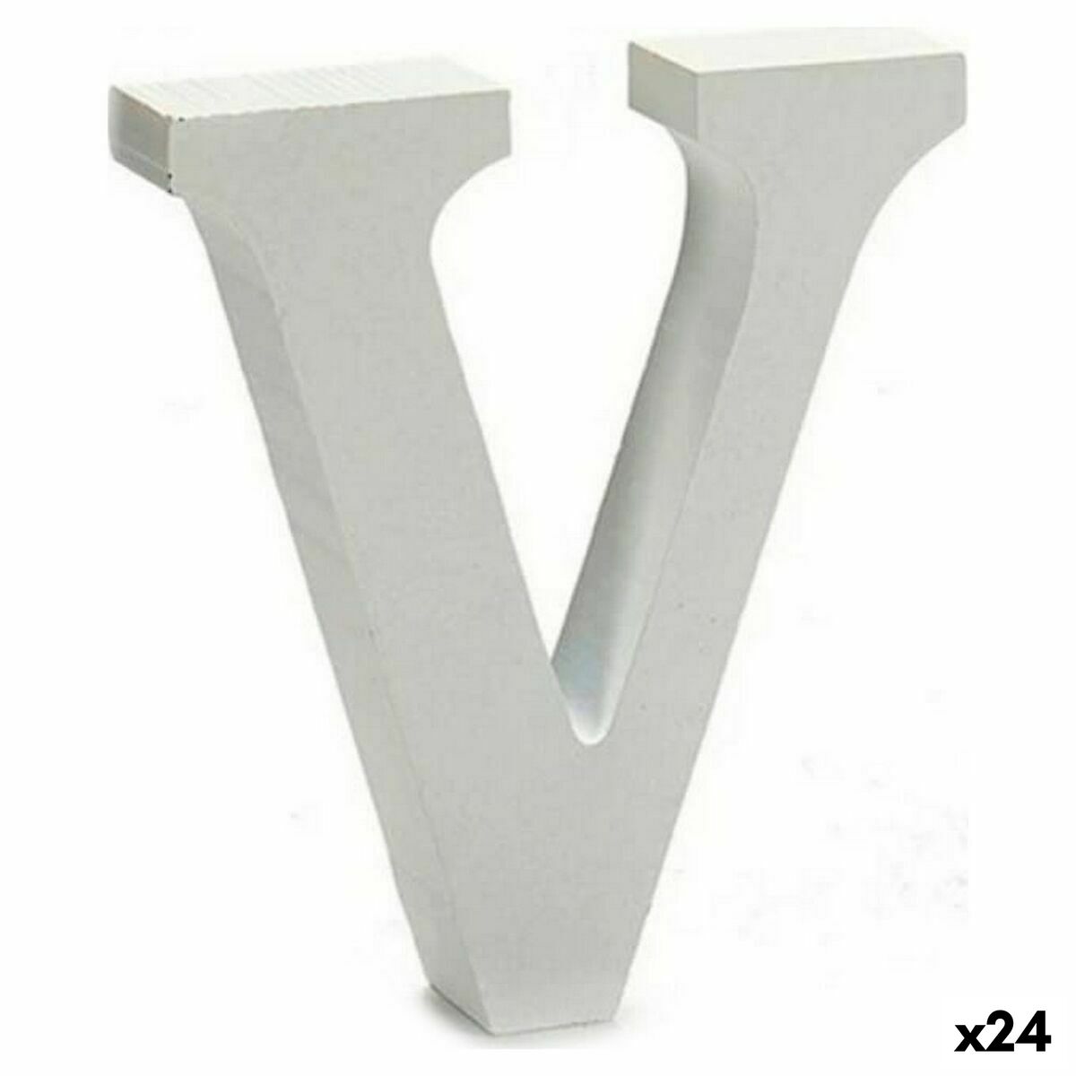 Letter Pincello V White 2 x 11 cm (24 Units)