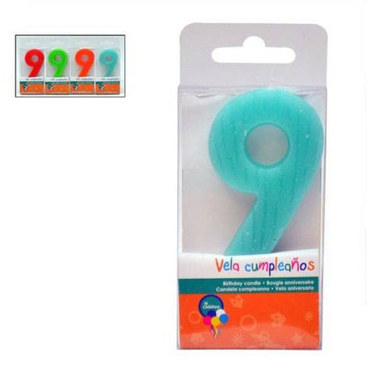 Candle NÂº 9 Birthday (12 Units)