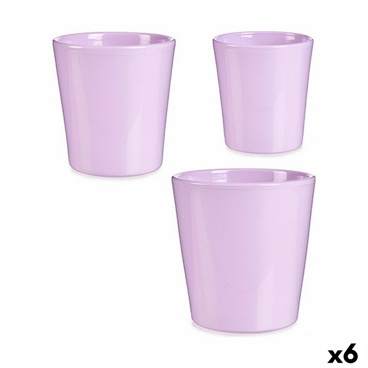 Set of pots Ibergarden LINCE PQ – SMC Lilac Clay (6 Units)