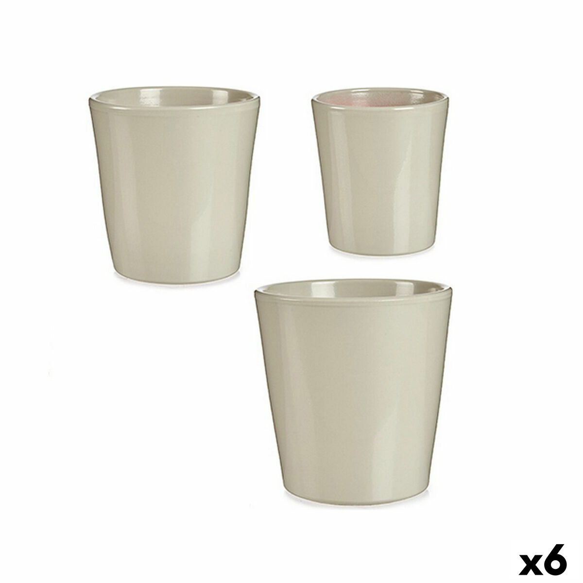Set of pots Ibergarden LINCE PQ – 7044 Grey Clay (6 Units)