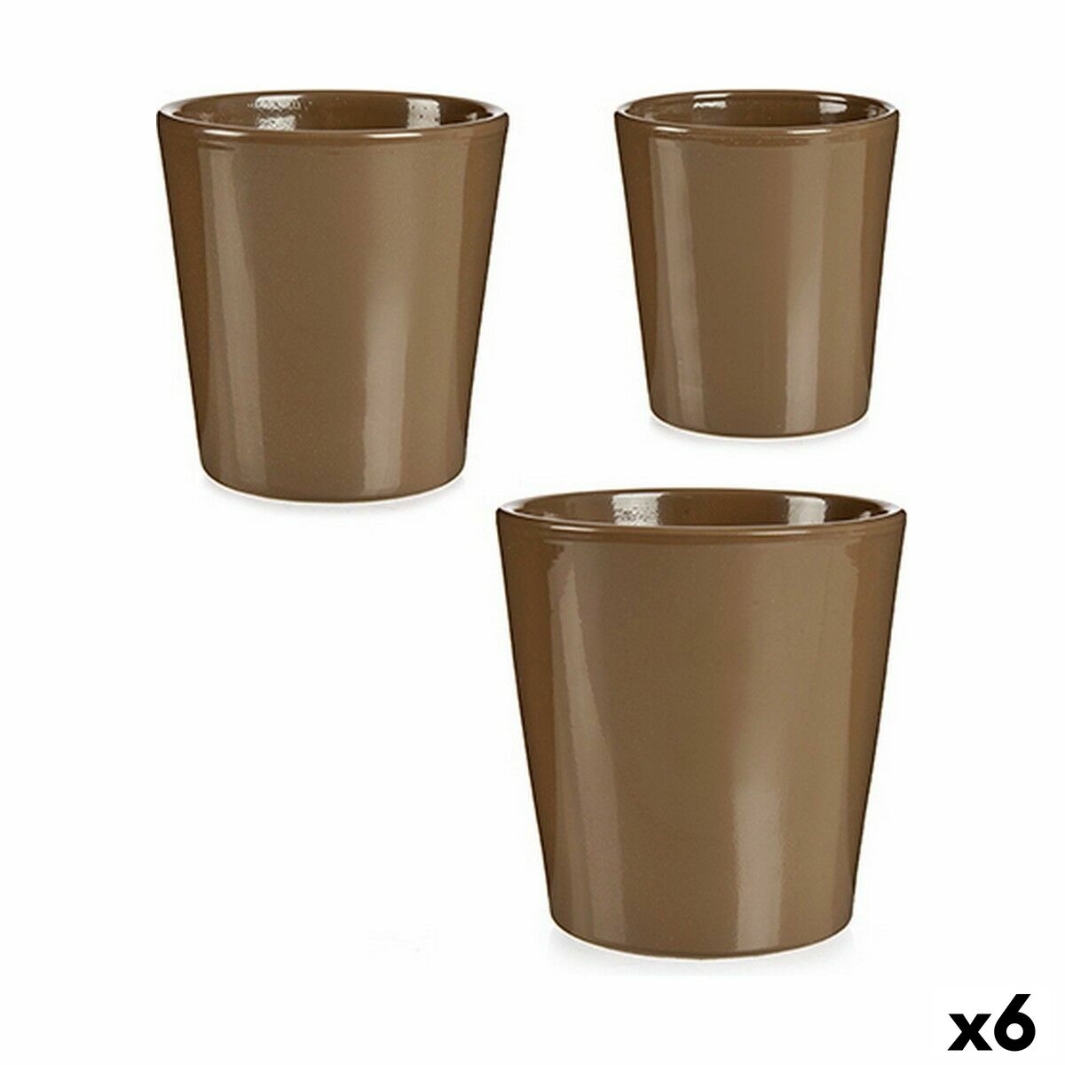 Set of pots Ibergarden LINCE PQ – 7006 Taupe Clay (6 Units)