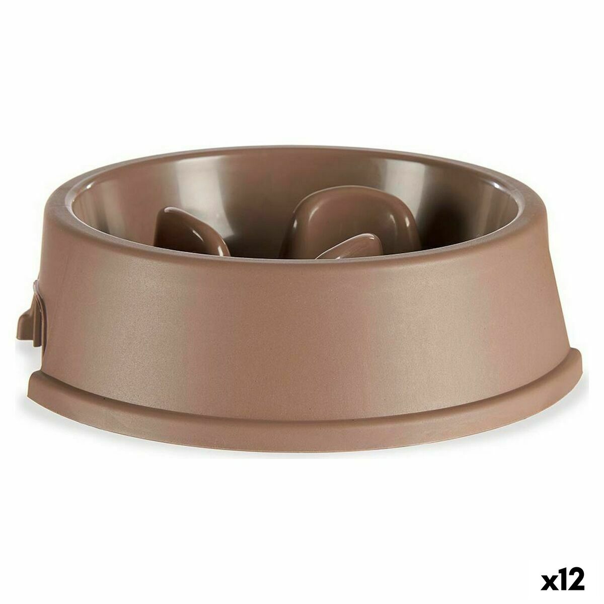 Slow Eating Food Bowl for Pets Beige Plastic (27 x 7,5 x 27 cm) (12 Units) Slow Eating Food Bowl for Pets Beige Plastic (27 x 7,5 x 27 cm) (12 Units)