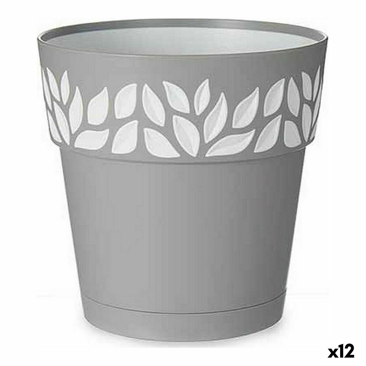 Self-watering flowerpot Stefanplast Grey 15 x 15 x 15 cm White Plastic (12 Units) Self-watering flowerpot Stefanplast Grey 15 x 15 x 15 cm White Plastic (12 Units)