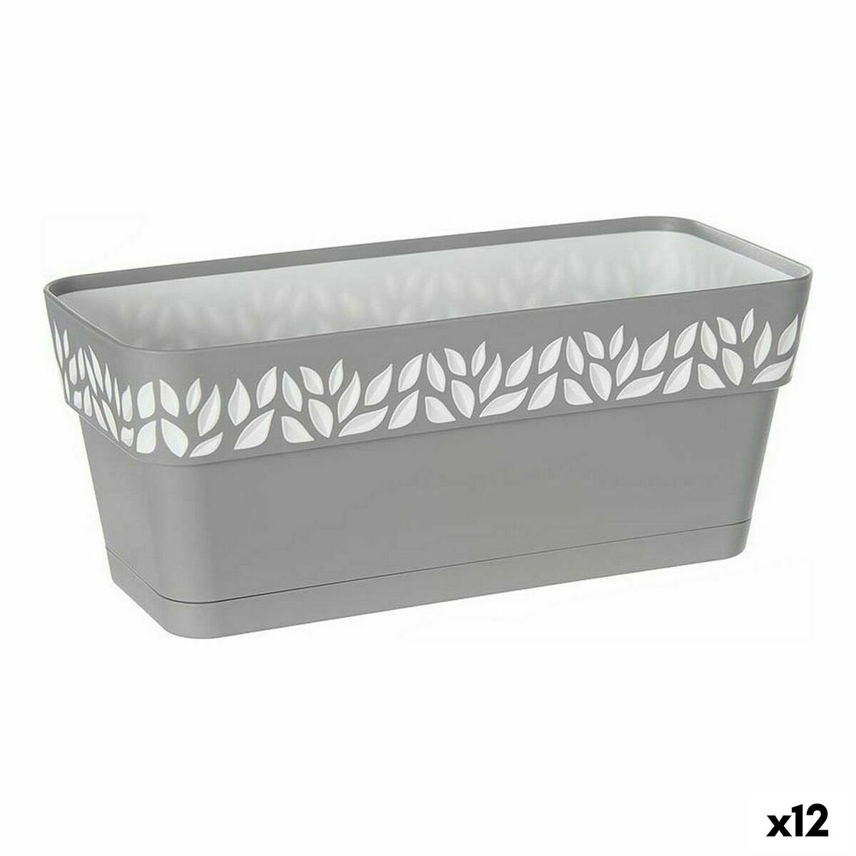 Planter Stefanplast Cloe White Grey Plastic 13,3 x 12,3 x 29,3 cm (12 Units) Planter Stefanplast Cloe White Grey Plastic 13,3 x 12,3 x 29,3 cm (12 Units)