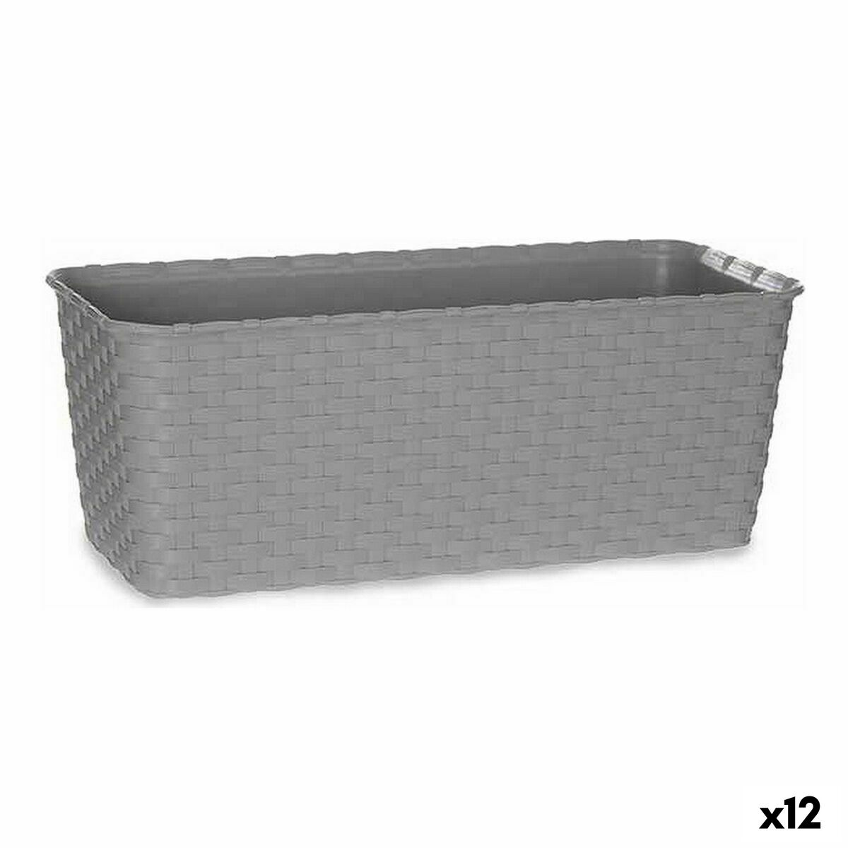 Planter Stefanplast 73660 Grey Plastic 13 x 11 x 29 cm (12 Units) Planter Stefanplast 73660 Grey Plastic 13 x 11 x 29 cm (12 Units)
