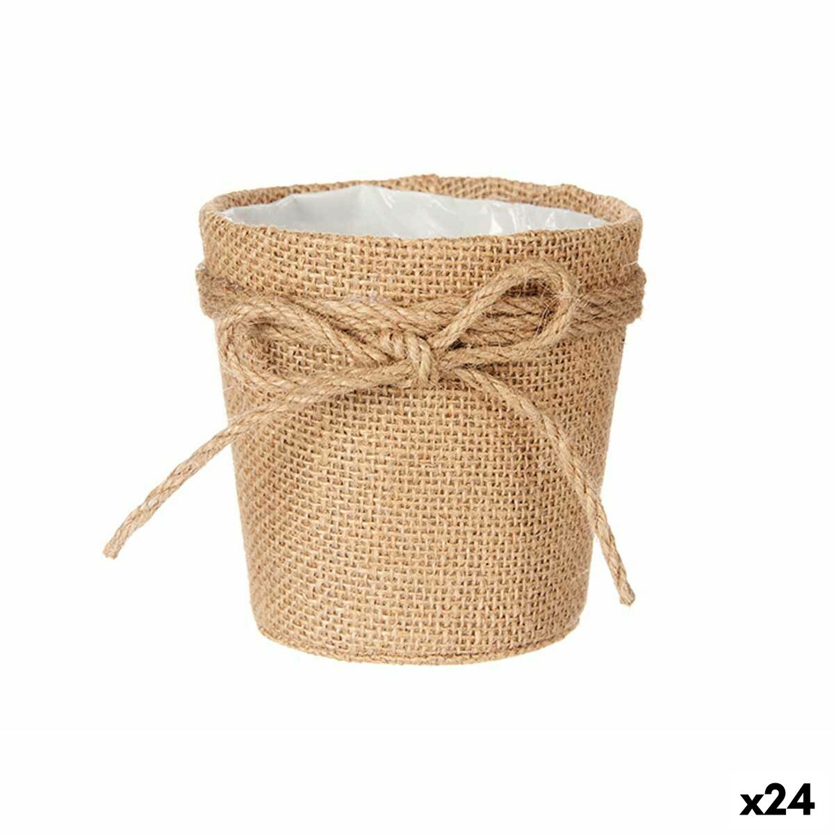 Planter Ibergarden WY18-72 Brown Cloth Rope Plastic Lasso 11 x 10,5 x 11 cm (24 Units) Planter Ibergarden WY18-72 Brown Cloth Rope Plastic Lasso 11 x 10,5 x 11 cm (24 Units)