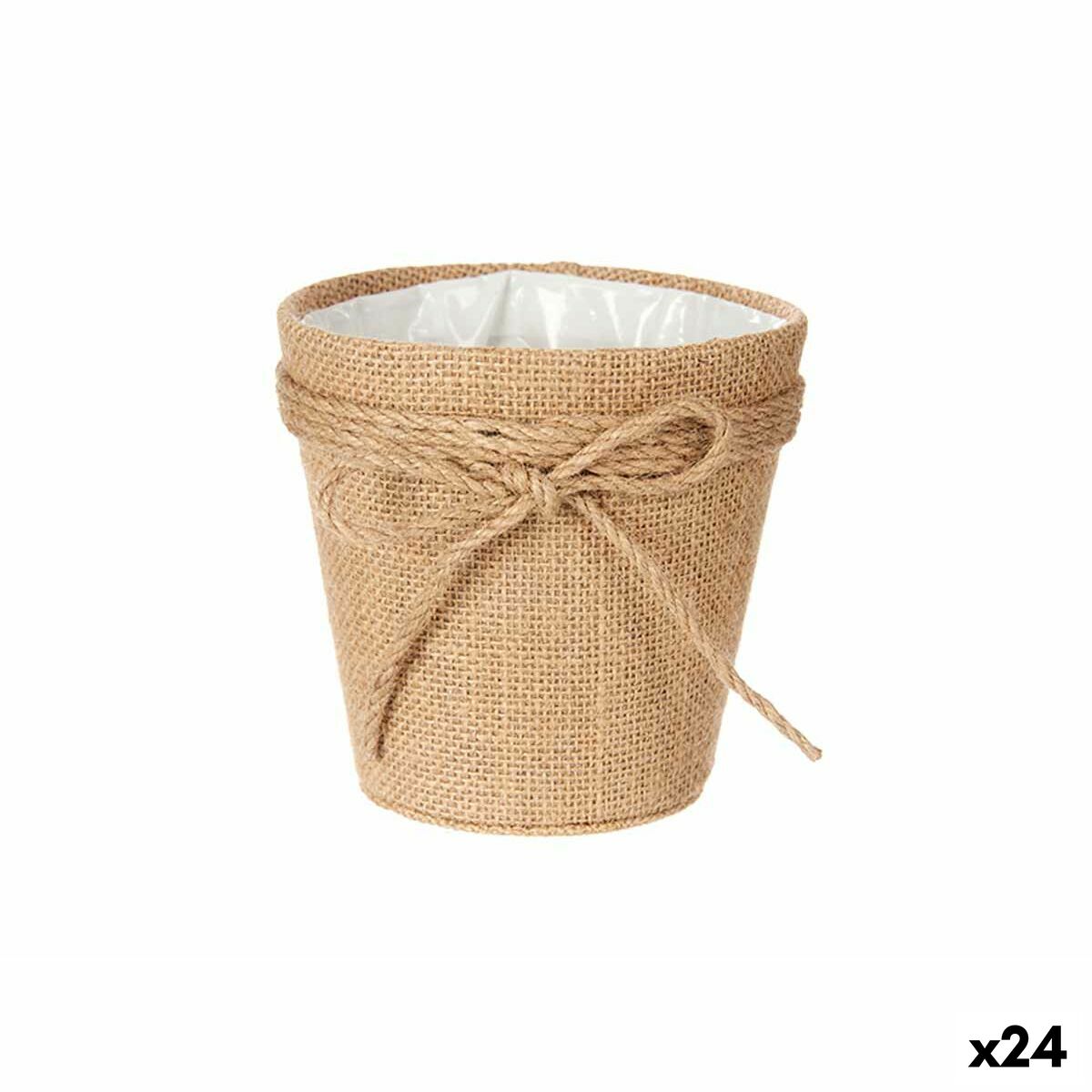 Planter Lasso 12,5 x 12 x 12,5 cm Brown Rope Plastic 14 x 12,5 x 14 cm (24 Units) Planter Lasso 12,5 x 12 x 12,5 cm Brown Rope Plastic 14 x 12,5 x 14 cm (24 Units)