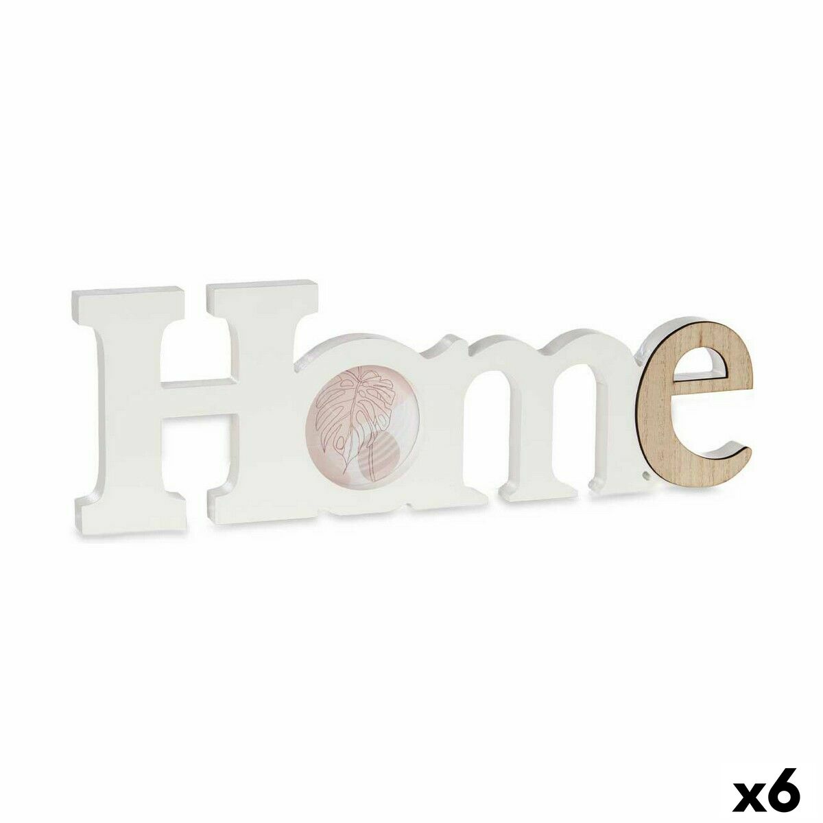 Photo frame Home White Brown MDF Wood 40 x 13,5 x 1,7 cm (6 Units) Photo frame Home White Brown MDF Wood 40 x 13,5 x 1,7 cm (6 Units)