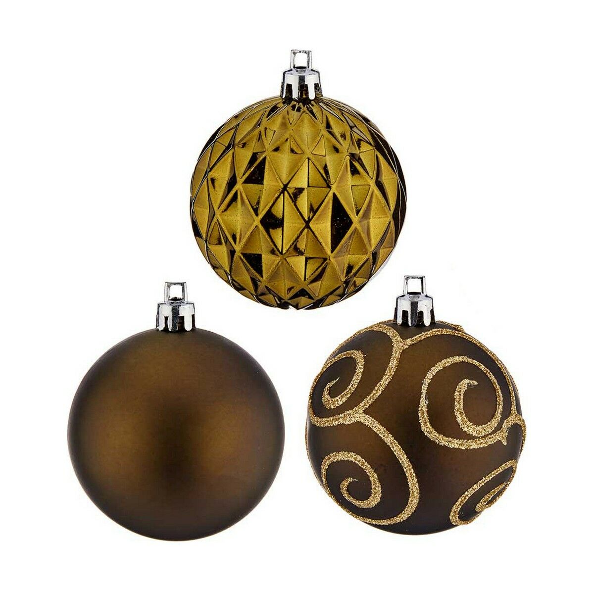 Set of Christmas balls Green Plastic  6 cm (12 Units)