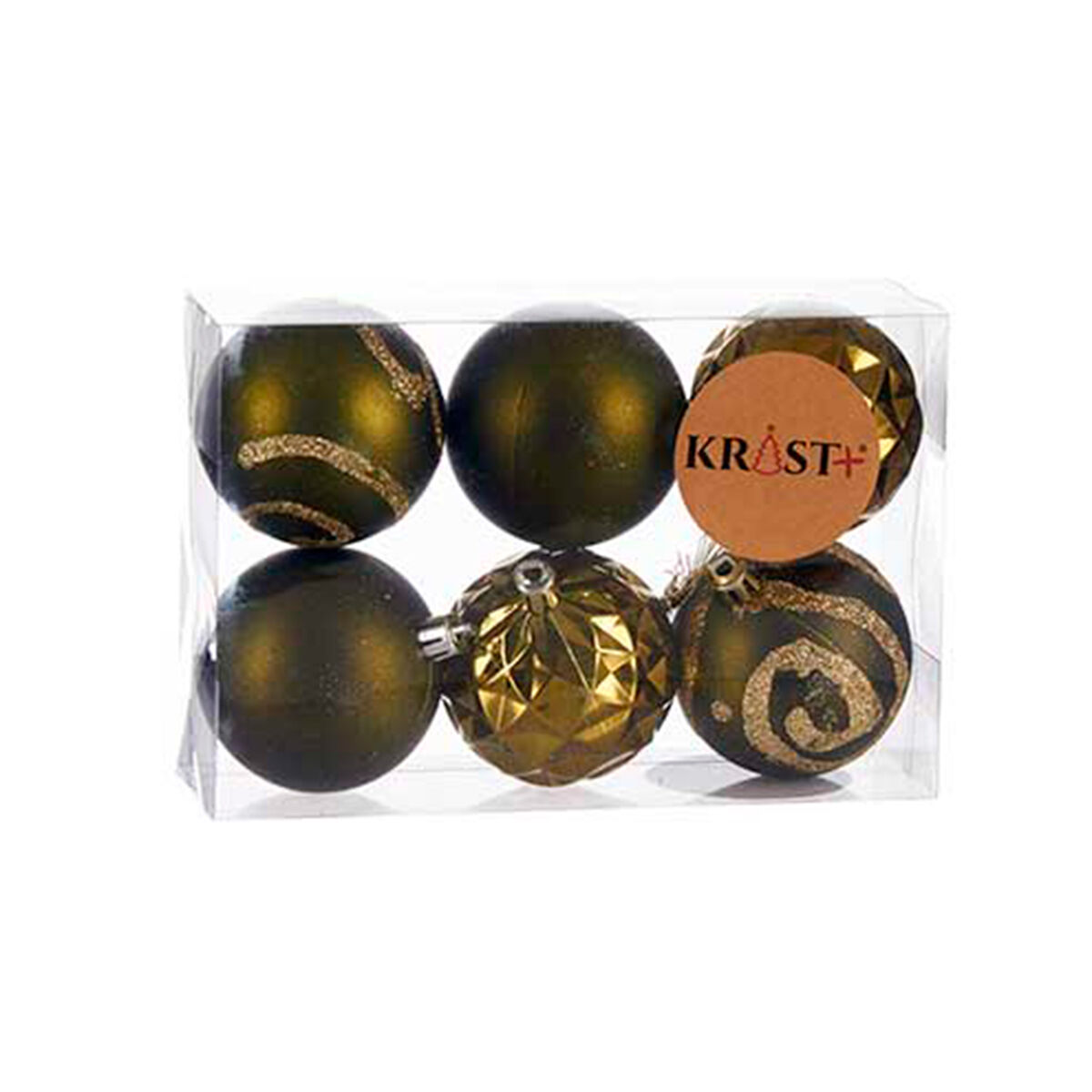 Set of Christmas balls Green Plastic  6 cm (12 Units)