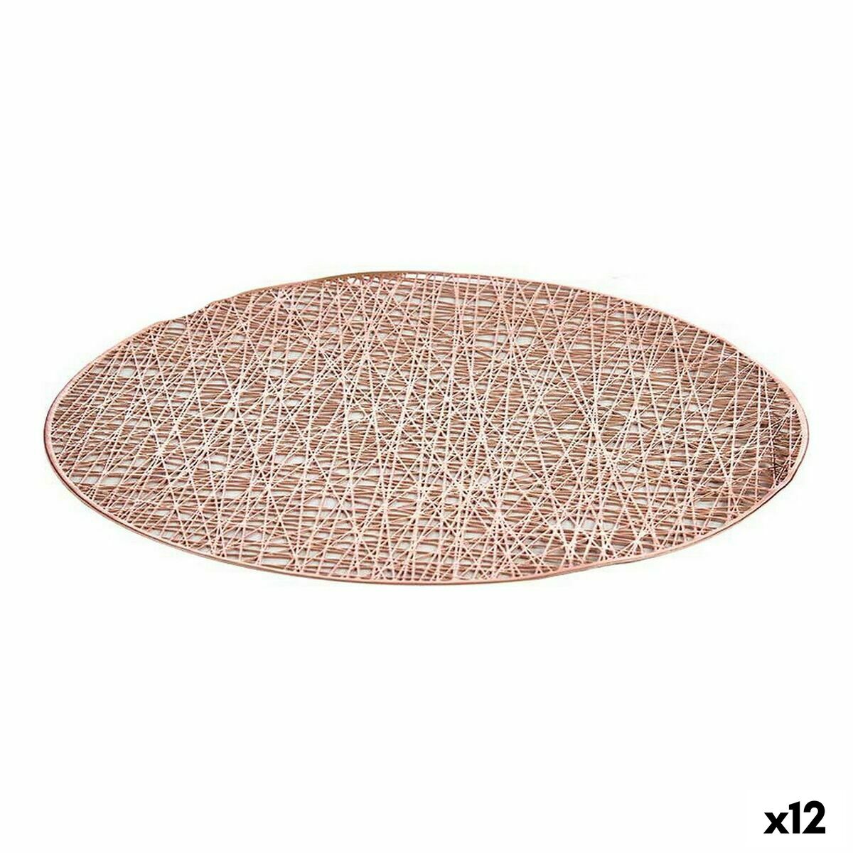 Table Mat Kinvara Pink Plastic Ø 38 cm (12 Units) Table Mat Kinvara Pink Plastic Ø 38 cm (12 Units)