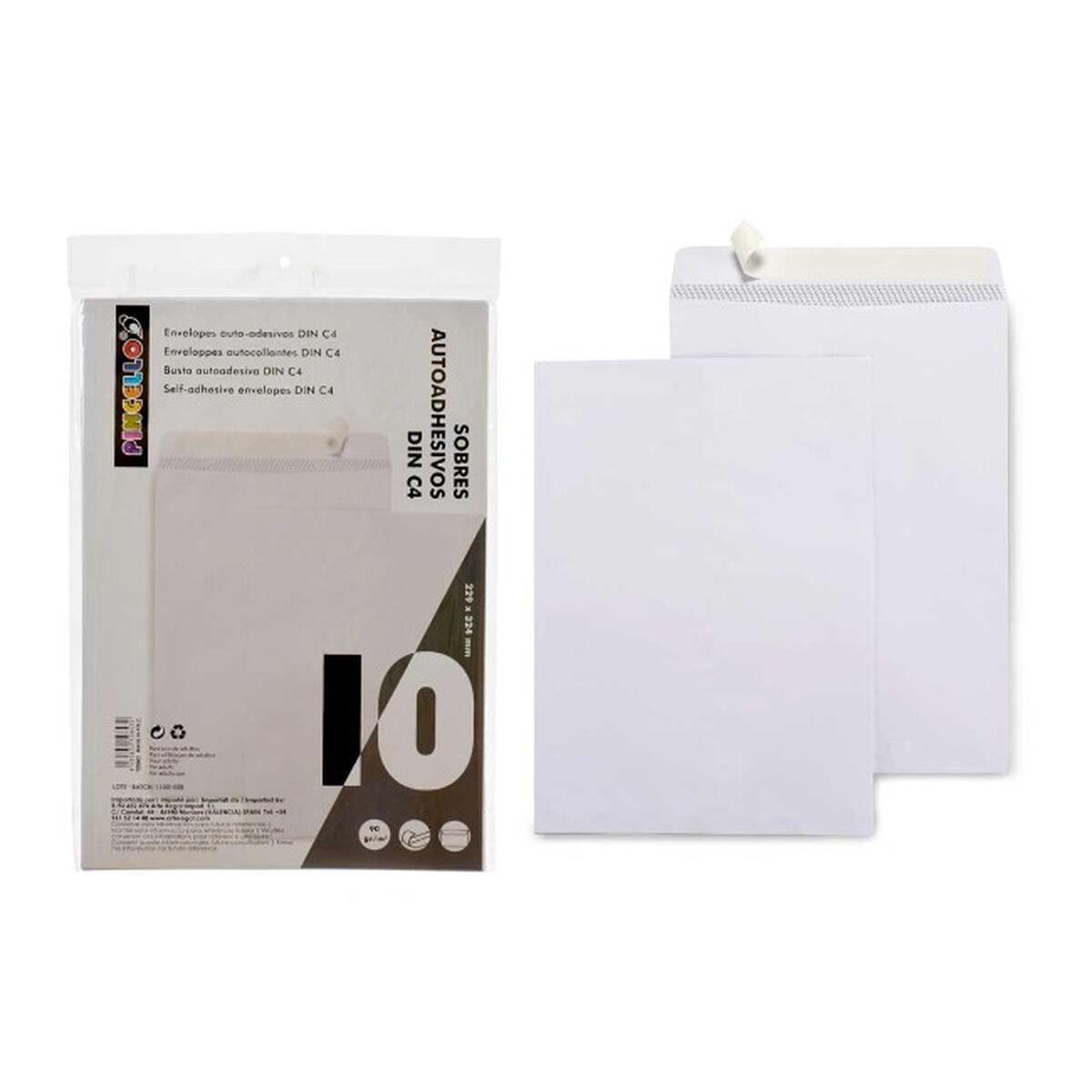 Envelopes Pincello 229X324-10 White Paper 229 x 324 mm (48 Units)