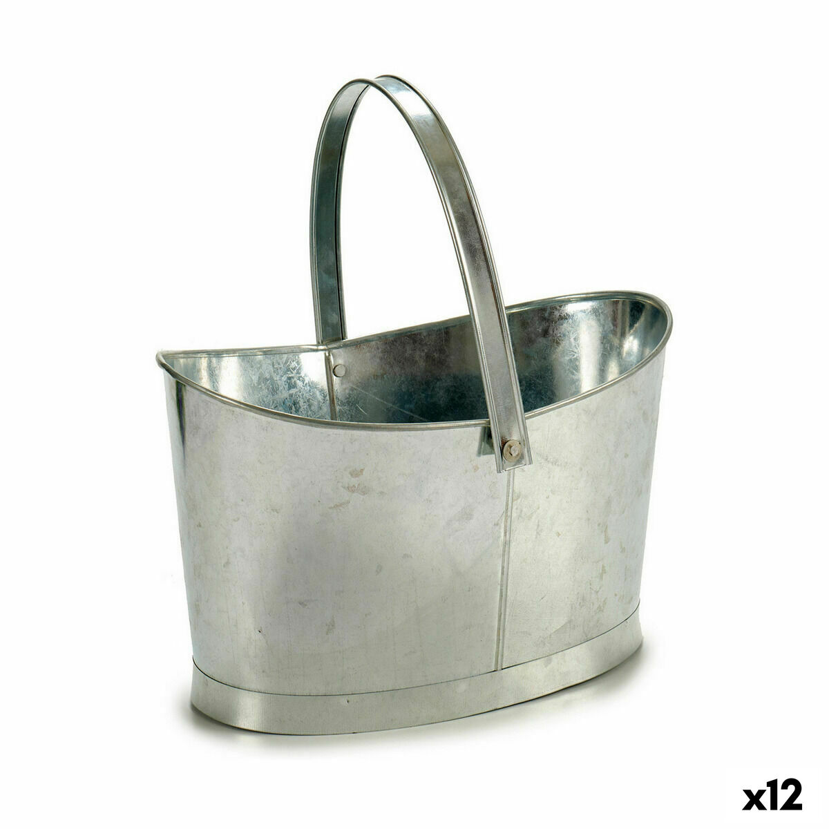 Plant pot Ibergarden E51465-B Silver Zinc Basket 21 x 19,5 x 35,5 cm (12 Units) Plant pot Ibergarden E51465-B Silver Zinc Basket 21 x 19,5 x 35,5 cm (12 Units)