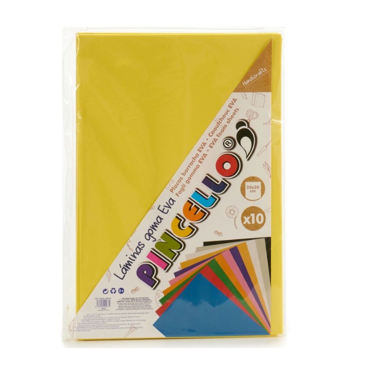 Eva Rubber Pincello 1804049-003 Yellow 30 x 2 x 20 cm (24 Units)