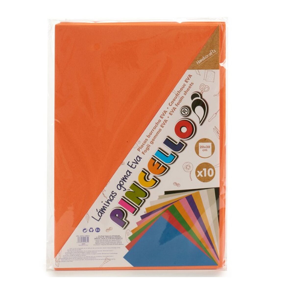 Eva Rubber Pincello 1804049-006 Orange 30 x 0,2 x 20 cm (24 Units)