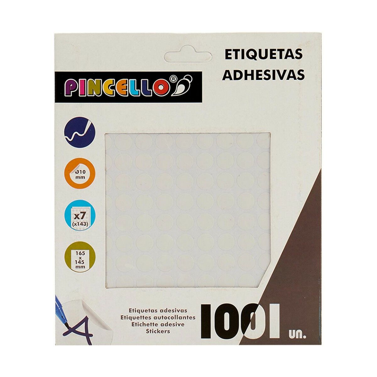 Adhesive labels Pincello 1711073 White à 10 mm (12 Units)