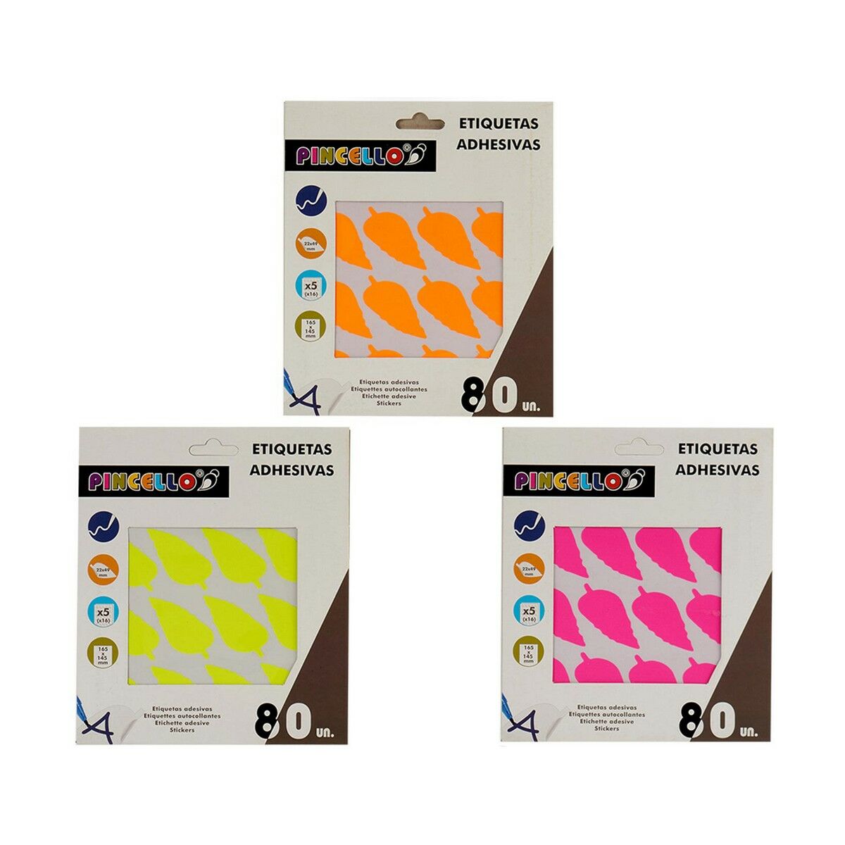 Adhesive labels Pincello 1711091 22 x 49 mm Sheets (12 Units)