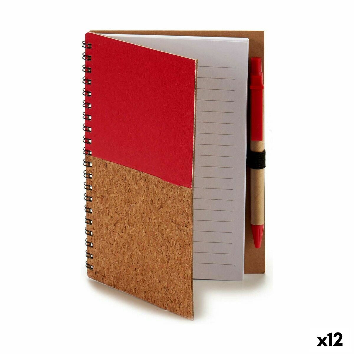 Spiral Notebook with Pen Pincello 1711112 12,5 x 18 cm Wood (12 Units) Spiral Notebook with Pen Pincello 1711112 12,5 x 18 cm Wood (12 Units)
