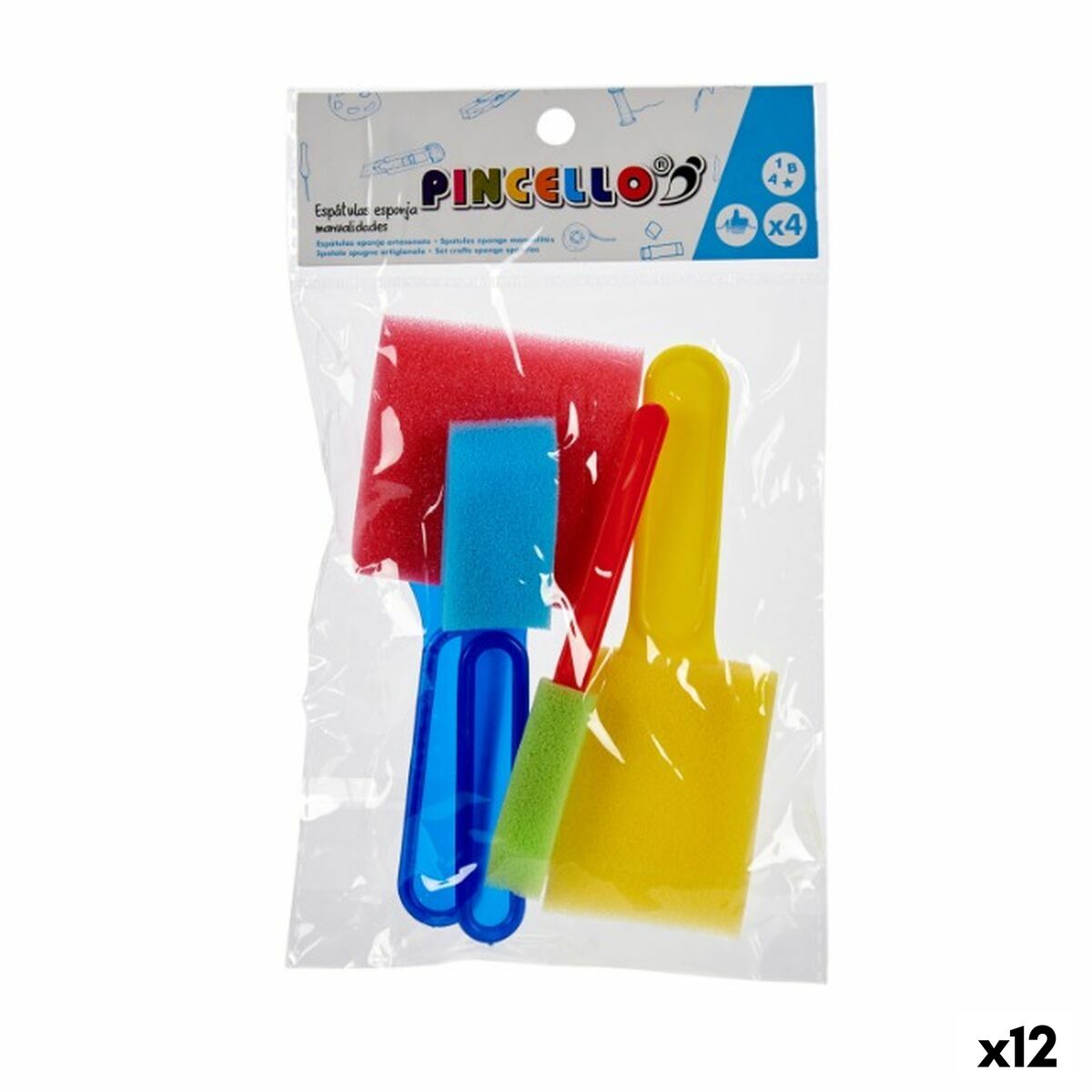 Craft Set Pincello AR1810100 Multicolour Spatula (12 Units) Craft Set Pincello AR1810100 Multicolour Spatula (12 Units)