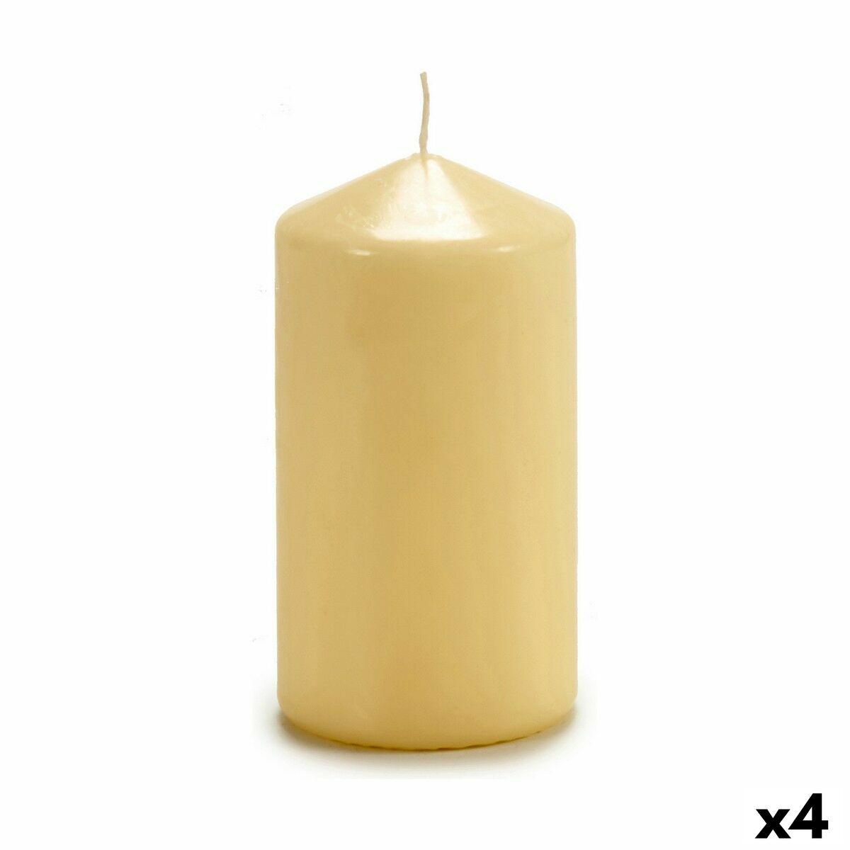 Candle Acorde CY70130M Cream 7 x 13 x 7 cm (4 Units) Candle Acorde CY70130M Cream 7 x 13 x 7 cm (4 Units)