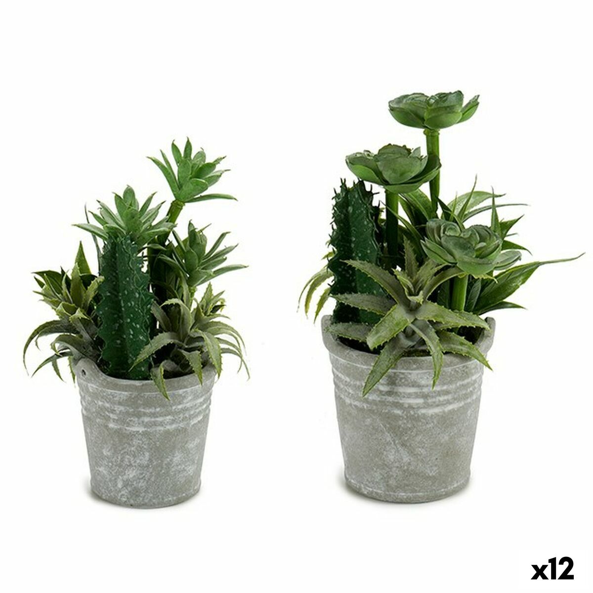 Decorative Plant Ibergarden XD18-1182A-B Plastic Cement 15 x 24 x 15 cm (12 Units) Decorative Plant Ibergarden XD18-1182A-B Plastic Cement 15 x 24 x 15 cm (12 Units)