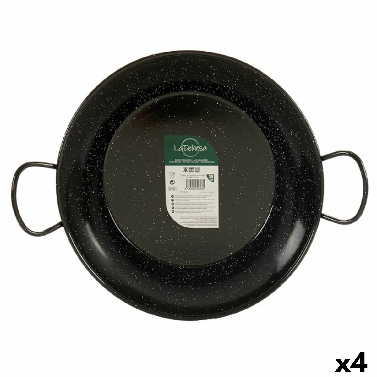 Paella Pan Ø 36 cm Enamelled Steel (4 Units) Paella Pan Ø 36 cm Enamelled Steel (4 Units)