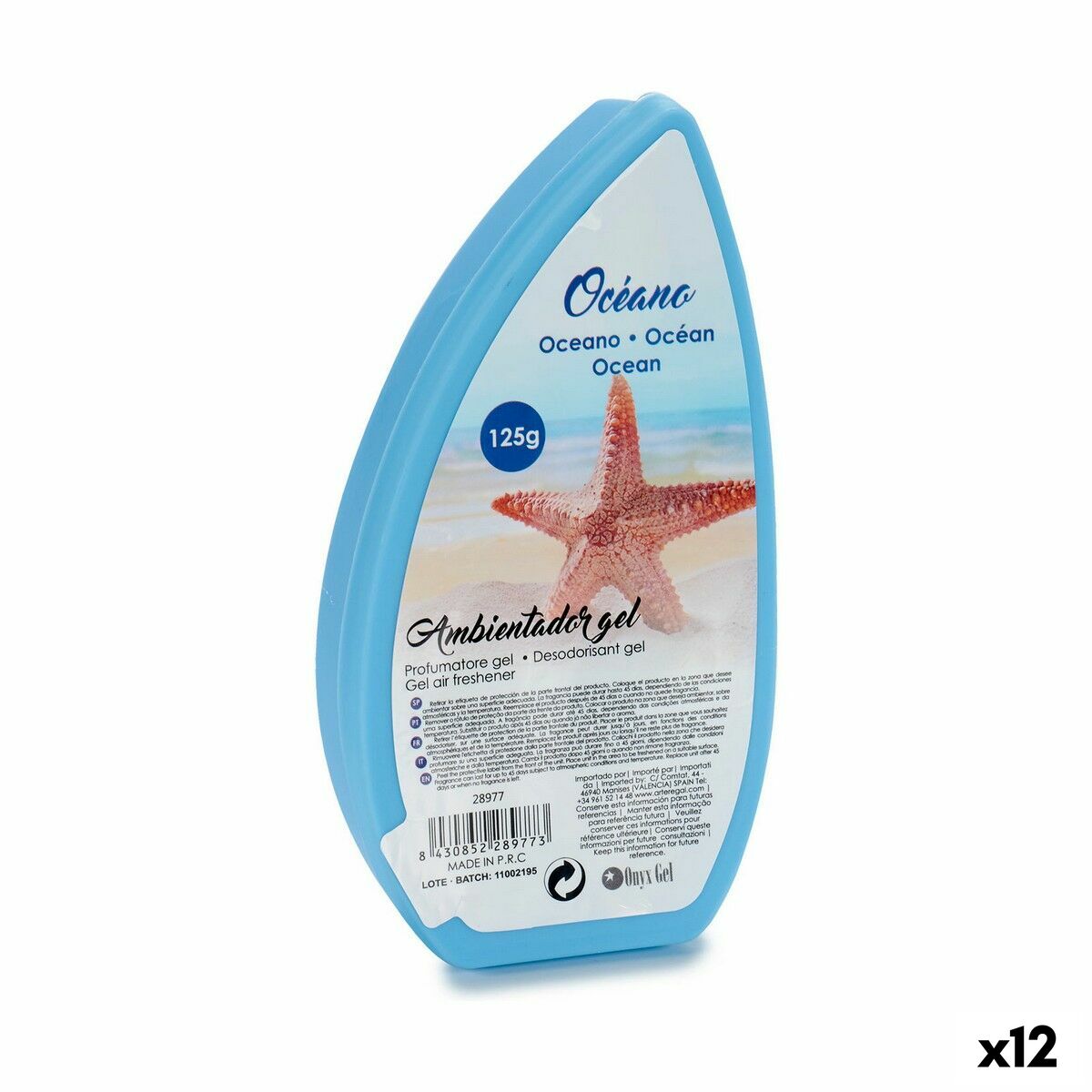 Air Freshener Acorde AR1810542 Ocean 125 g Gel (12 Units) Air Freshener Acorde AR1810542 Ocean 125 g Gel (12 Units)