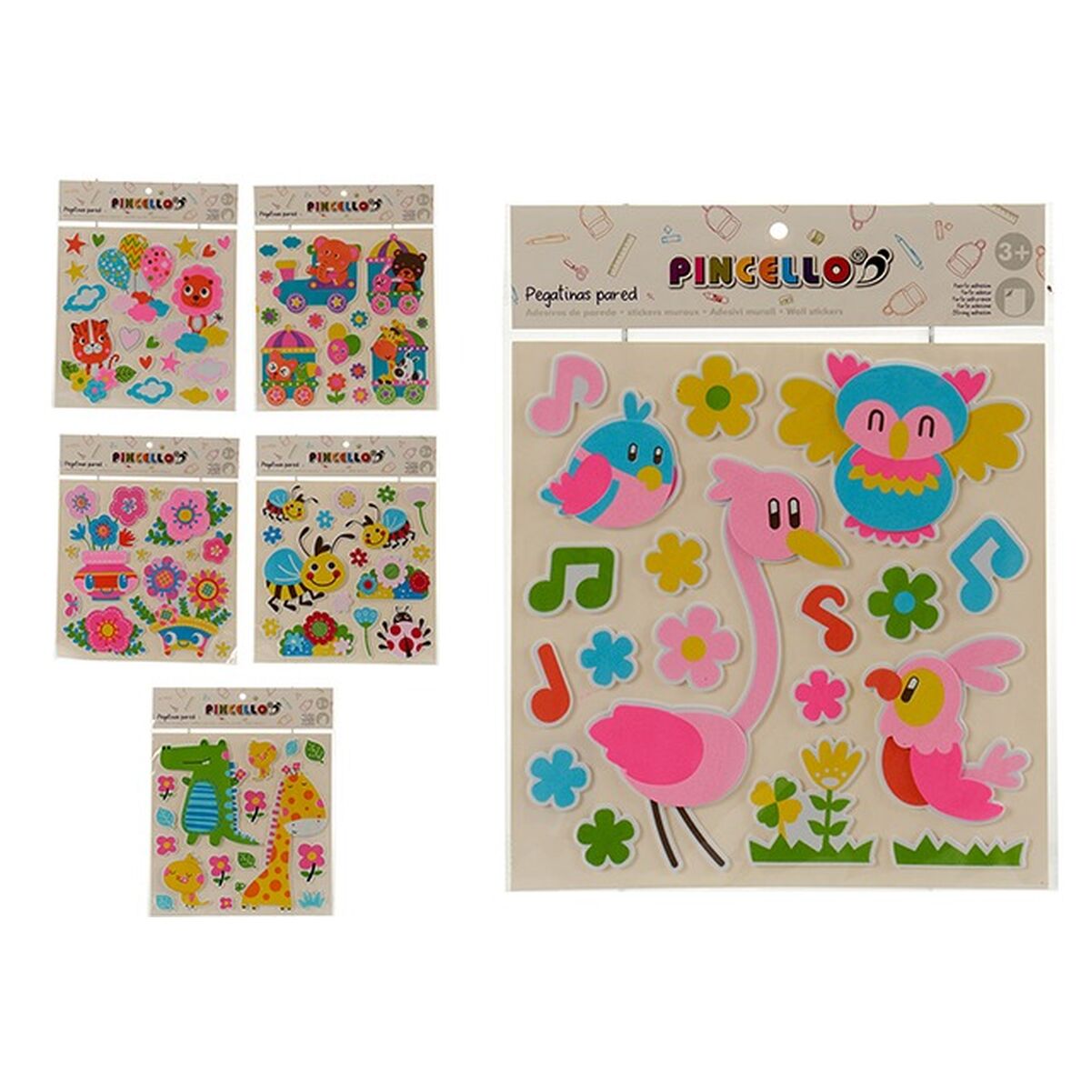 Stickers Pincello AR1810171 Multicolour 32 x 1 x 38 cm (24 Units)