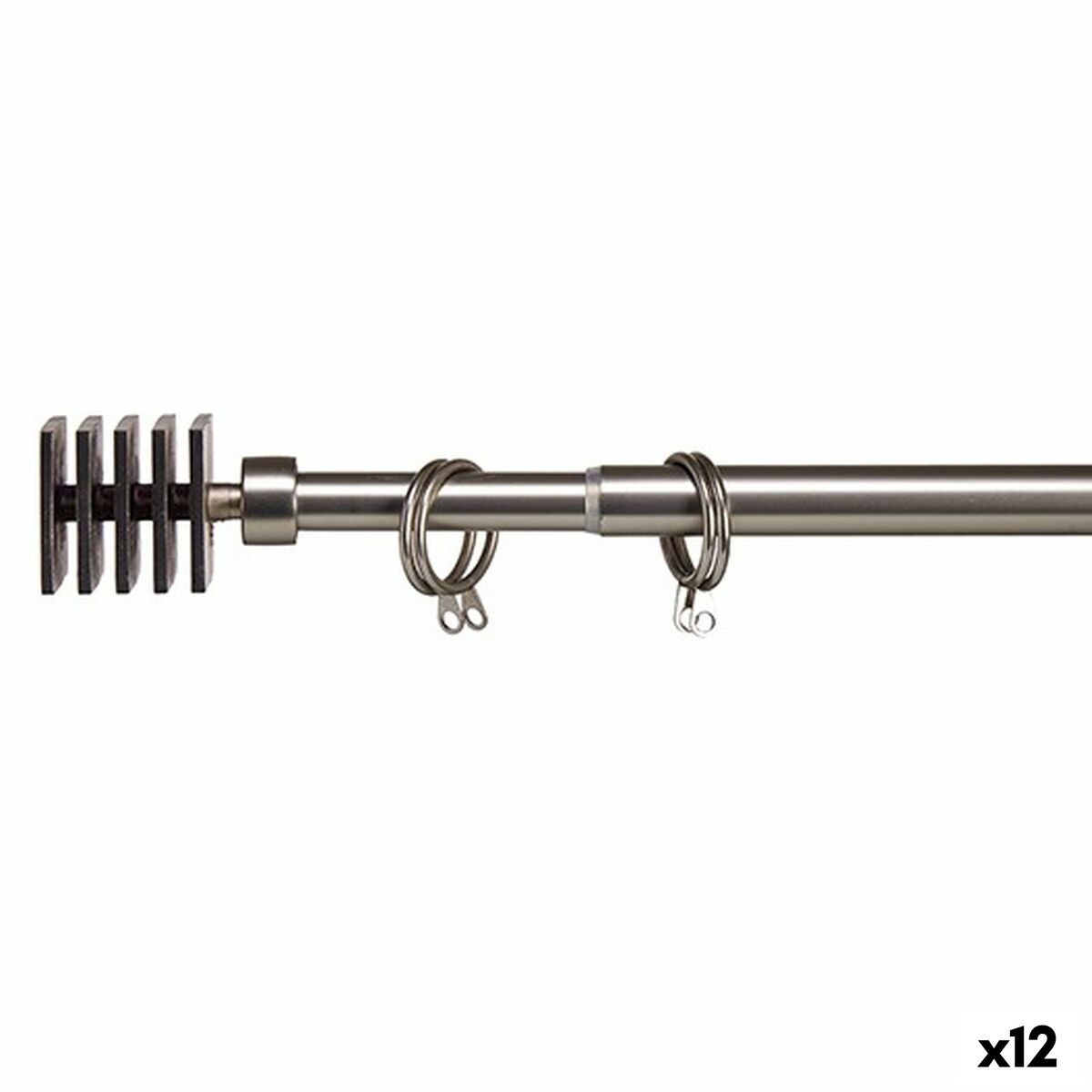 Curtain Bar Extendable Squared Silver Iron 4,5 x 125,5 x 4,5 cm (12 Units) Curtain Bar Extendable Squared Silver Iron 4,5 x 125,5 x 4,5 cm (12 Units)