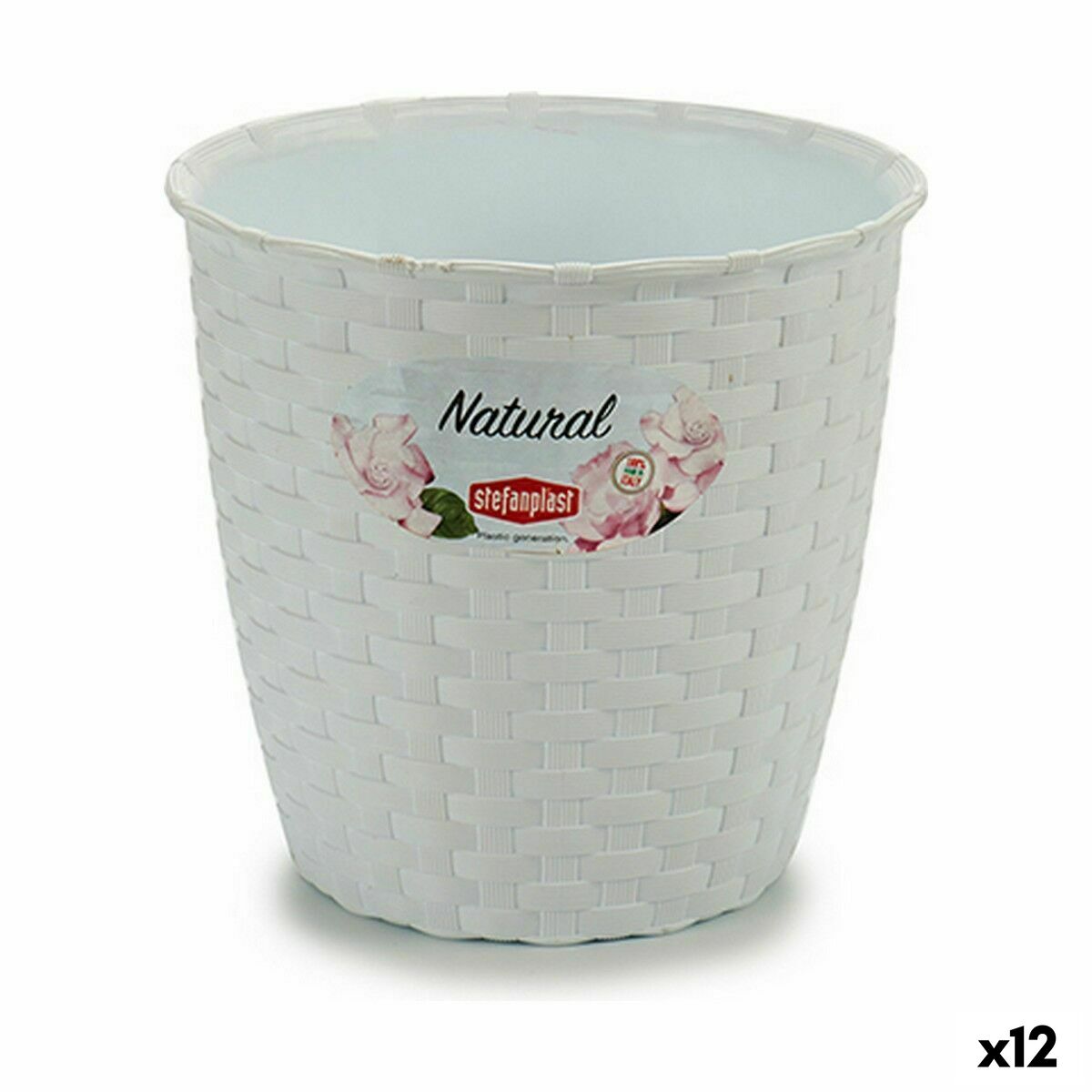 Planter Stefanplast White Plastic 14 x 13 x 14 cm (12 Units) Planter Stefanplast White Plastic 14 x 13 x 14 cm (12 Units)