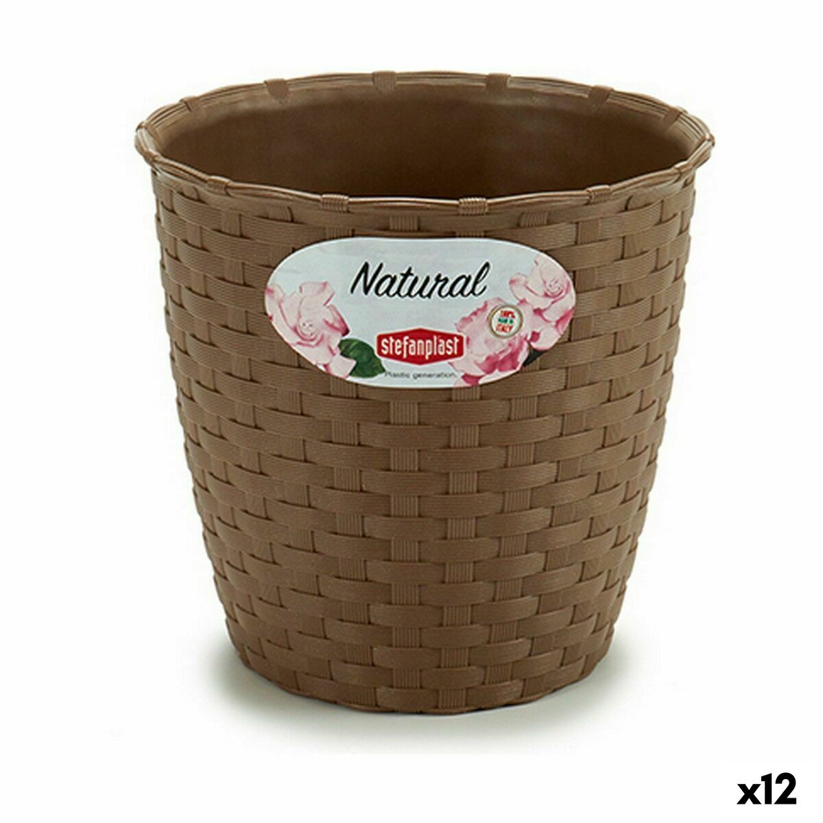 Planter Stefanplast Brown Plastic 14 x 13 x 14 cm (12 Units) Planter Stefanplast Brown Plastic 14 x 13 x 14 cm (12 Units)