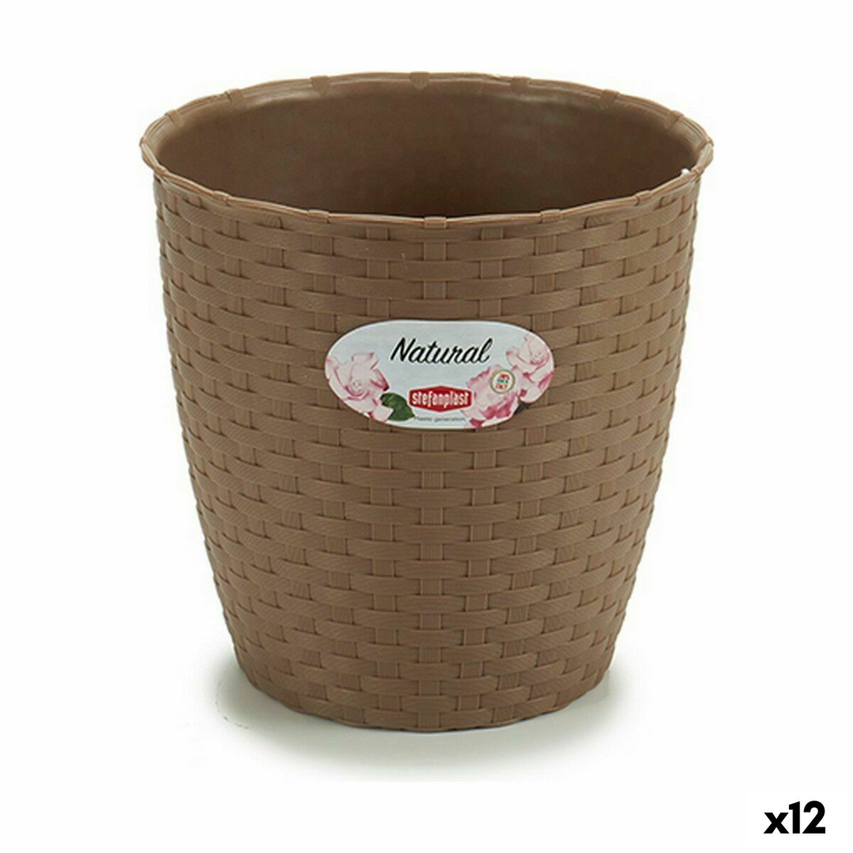 Planter Stefanplast Brown Plastic 19 x 17,5 x 19 cm (12 Units) Planter Stefanplast Brown Plastic 19 x 17,5 x 19 cm (12 Units)