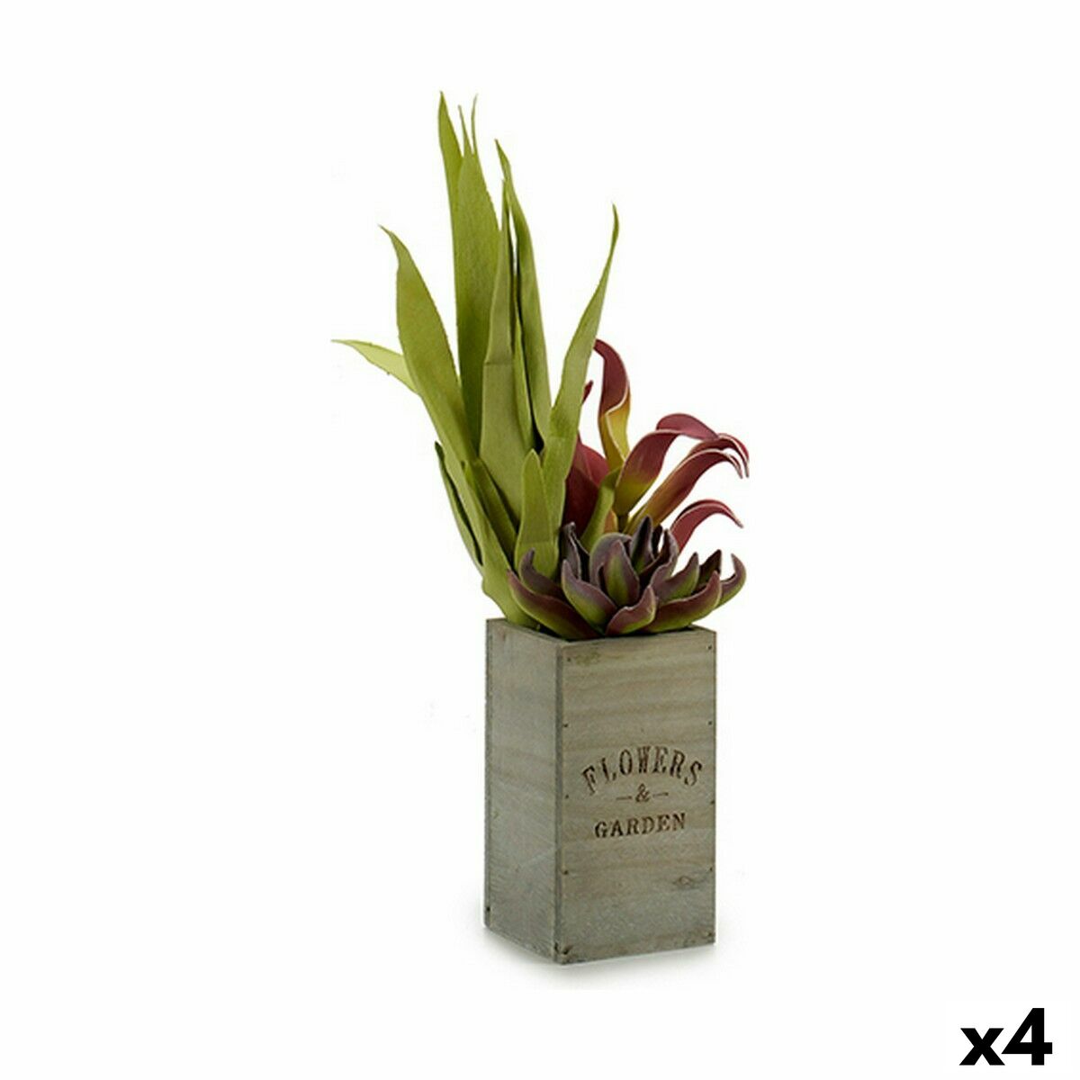 Decorative Plant Ibergarden Flowers Garden 10 x 50 x 10 cm Brown Green (4 Units) Decorative Plant Ibergarden Flowers Garden 10 x 50 x 10 cm Brown Green (4 Units)