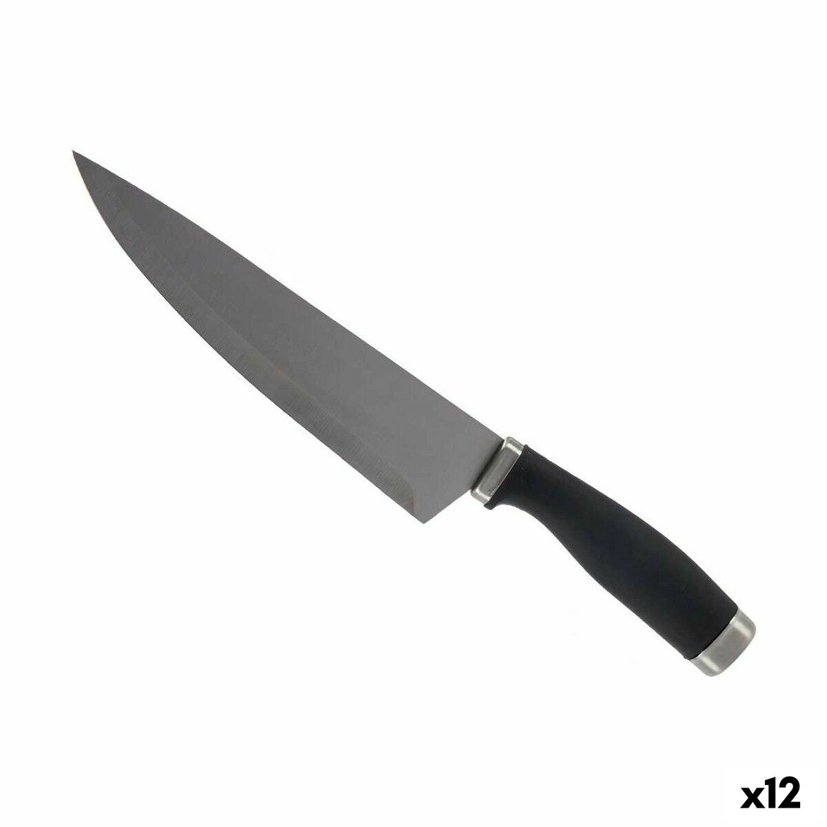 Kitchen Knife Kinvara KT11-5603-01 Black Silver Stainless steel Plastic 5 x 2 x 33 cm (12 Units) Kitchen Knife Kinvara KT11-5603-01 Black Silver Stainless steel Plastic 5 x 2 x 33 cm (12 Units)