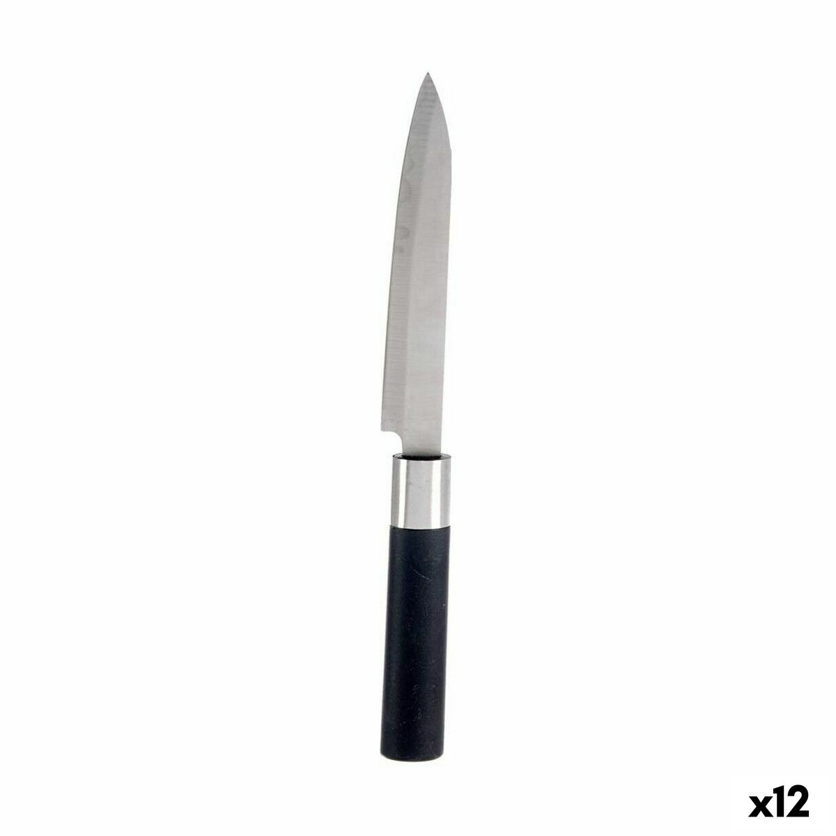 Kitchen Knife Kinvara KT11-5603-05 Black Silver Stainless steel Plastic 3 x 23,5 x 2 cm (12 Units) Kitchen Knife Kinvara KT11-5603-05 Black Silver Stainless steel Plastic 3 x 23,5 x 2 cm (12 Units)