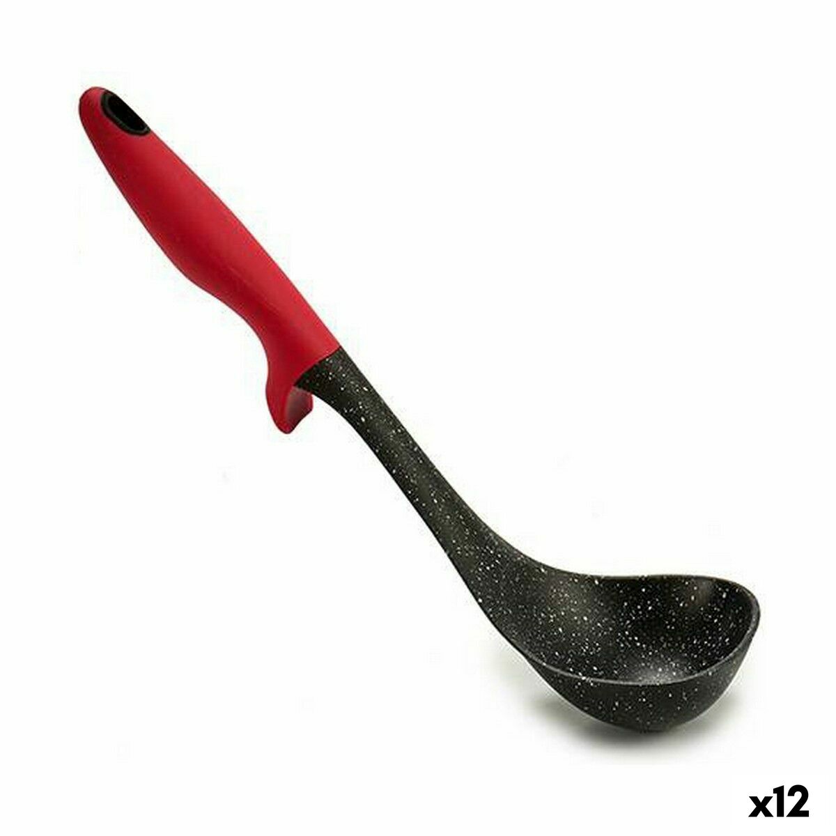 Ladle Nylon Black Red 7 x 30 x 9 cm (12 Units) Ladle Nylon Black Red 7 x 30 x 9 cm (12 Units)