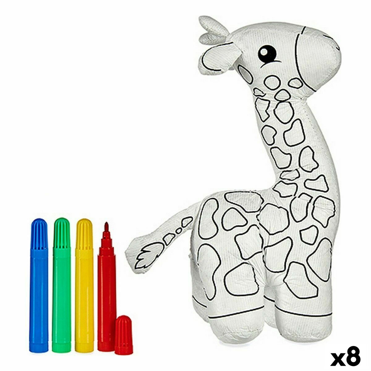 Colouring Plush Pincello ST448 White Black 9 x 23 x 15 cm Giraffe (8 Units) Colouring Plush Pincello ST448 White Black 9 x 23 x 15 cm Giraffe (8 Units)