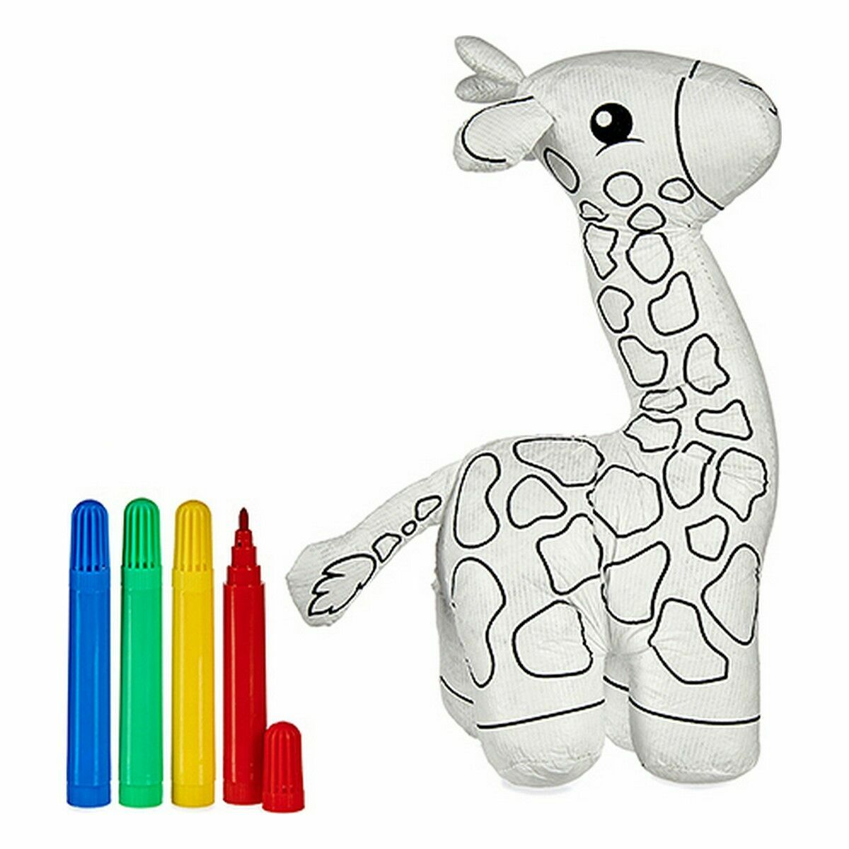 Colouring Plush Pincello ST448 White Black 9 x 23 x 15 cm Giraffe (8 Units)