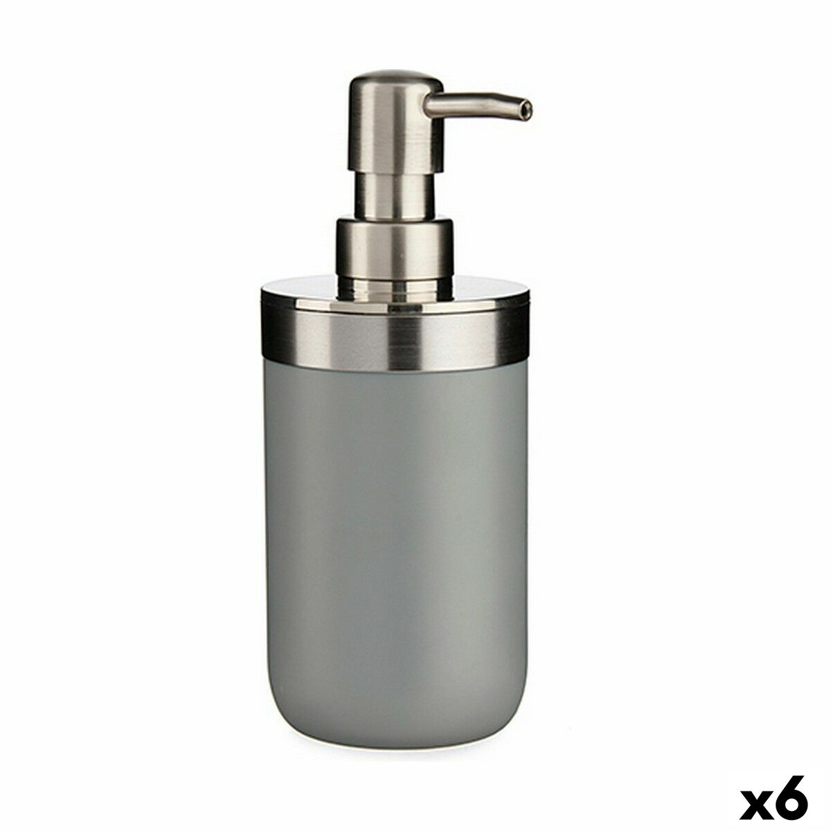Soap Dispenser Berilo BP15-001-3 Grey Plastic 350 ml 8 x 17 x 9 cm (6 Units) Soap Dispenser Berilo BP15-001-3 Grey Plastic 350 ml 8 x 17 x 9 cm (6 Units)
