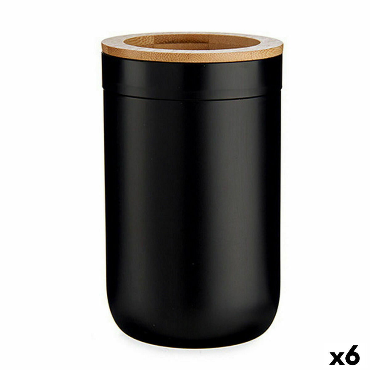 Toothbrush Holder Berilo BP16-103BK Brown Black Natural Bamboo polypropylene 7,7 x 11,5 x 7,7 cm (6 Units) Toothbrush Holder Berilo BP16-103BK Brown Black Natural Bamboo polypropylene 7,7 x 11,5 x 7,7 cm (6 Units)