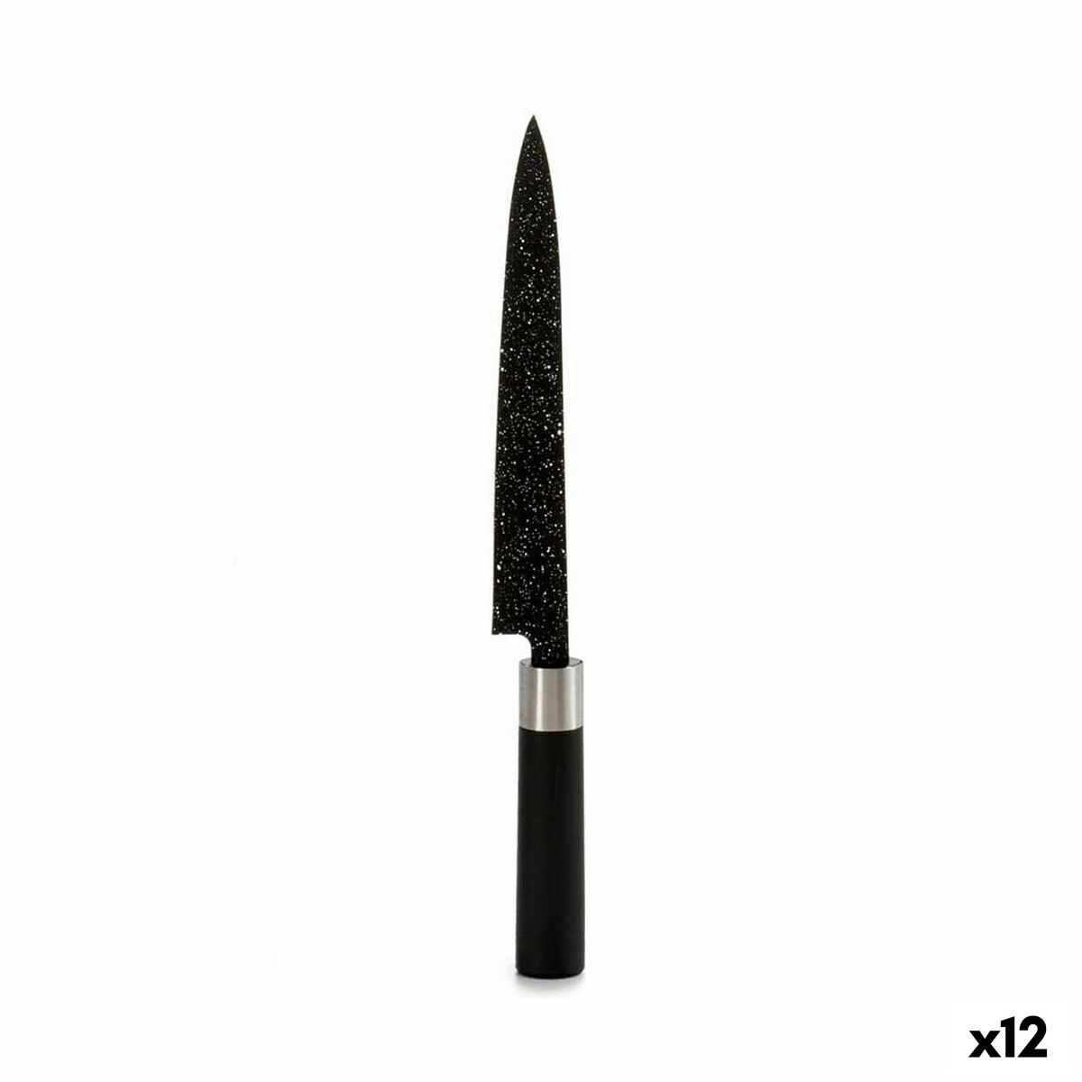 Kitchen Knife Kinvara KT11-5604M02 Black Silver Stainless steel Plastic 3,5 x 33,3 x 2,2 cm Marble (12 Units) Kitchen Knife Kinvara KT11-5604M02 Black Silver Stainless steel Plastic 3,5 x 33,3 x 2,2 cm Marble (12 Units)