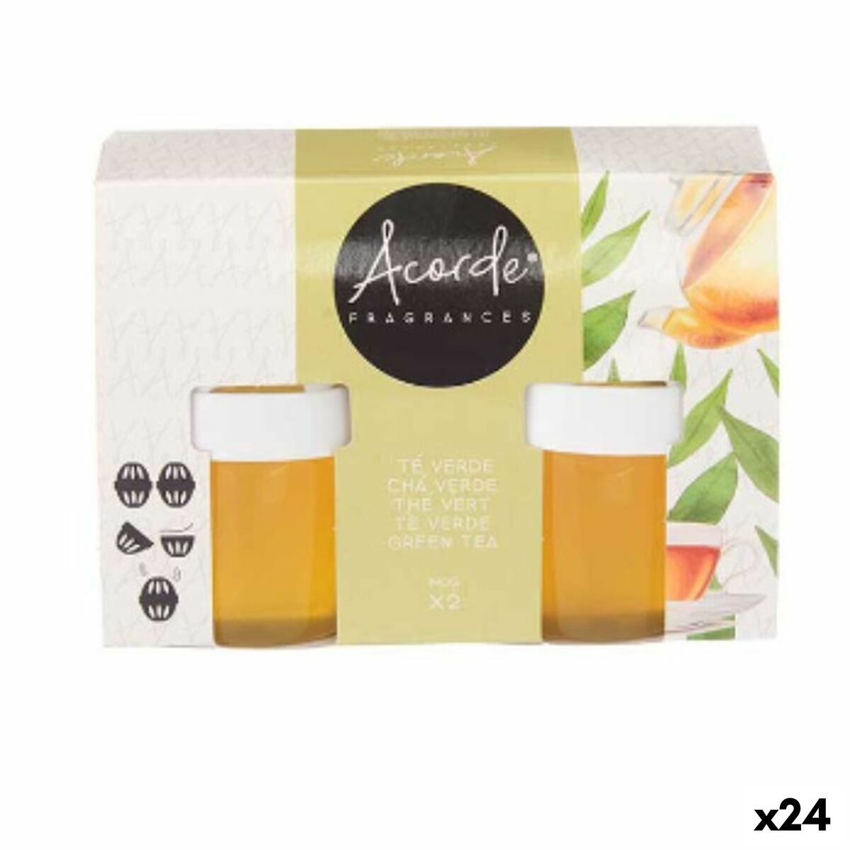 Air Freshener Set Acorde 1165-TEVERDE Green Tea Gel (24 Units) Air Freshener Set Acorde 1165-TEVERDE Green Tea Gel (24 Units)